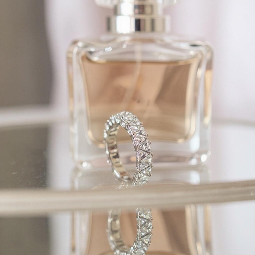 Infinity Ring Silver Plated, Shiny Large Clear Cz - image 7